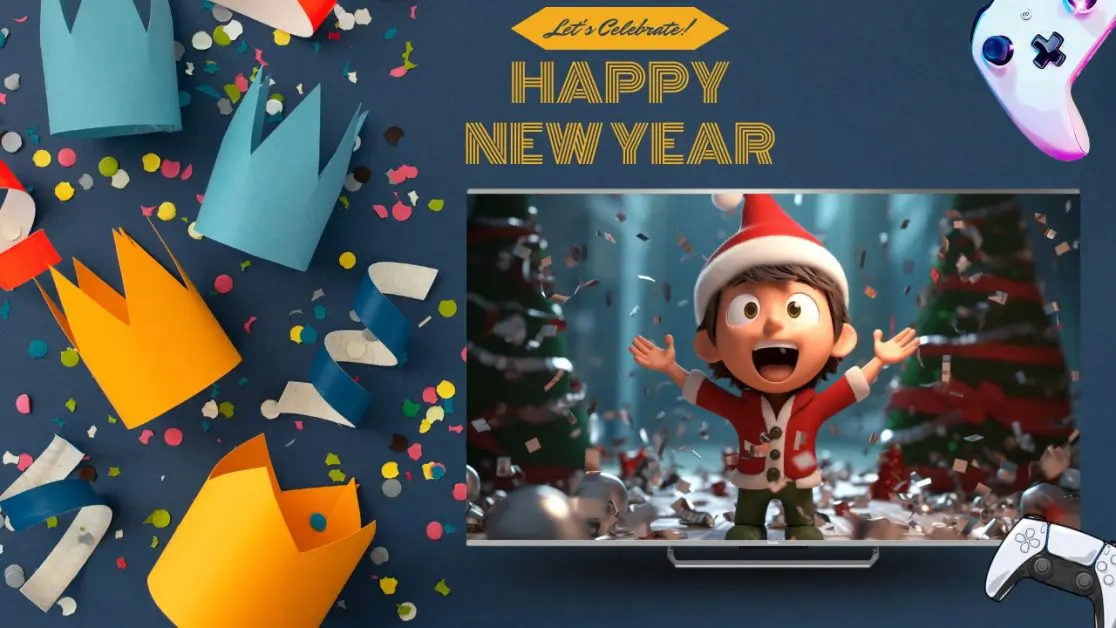 New Year Family Game Night with VRR and ALLM Enabled TVs