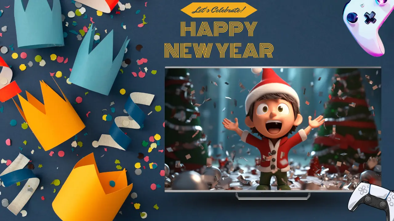 New Year Family Game Night with VRR and ALLM Enabled TVs