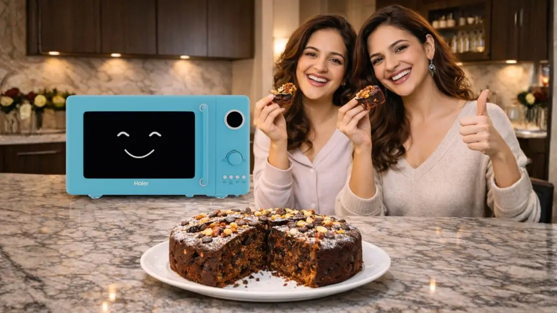 Reheated plum cake perfectly