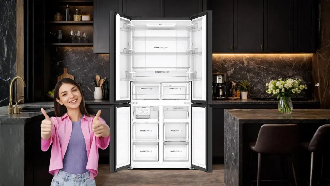 Sun Lit Interior actually changes inside a refrigerator