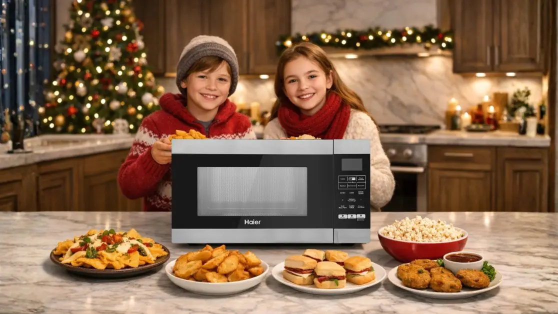 Kids Home with perfect microwave for Winter Holidays