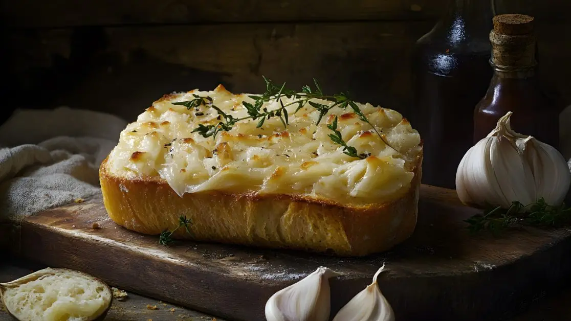 Make Cheese Melted Garlic bread at home using a microwave