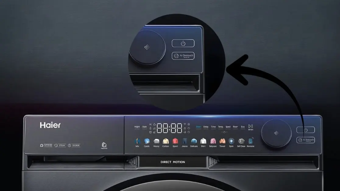 One-touch matters in washing machine