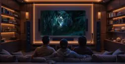 TV behind great picture quality