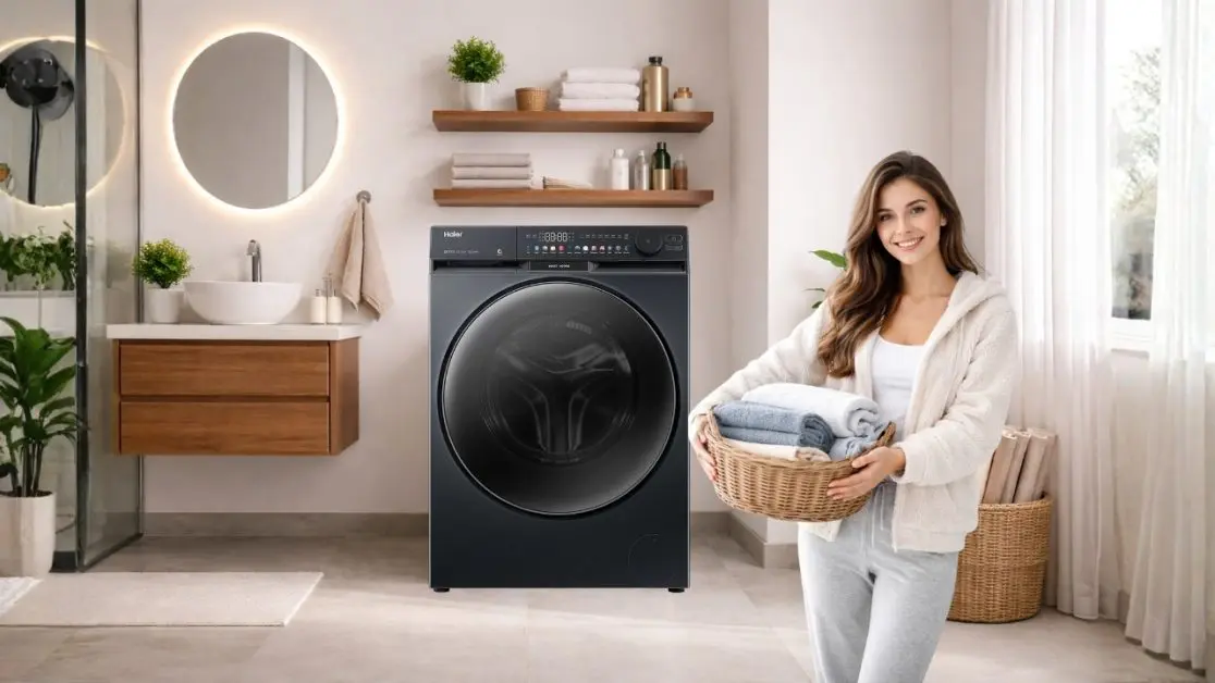 Washing machine with One Touch Handles cotton to delicates clothes easily