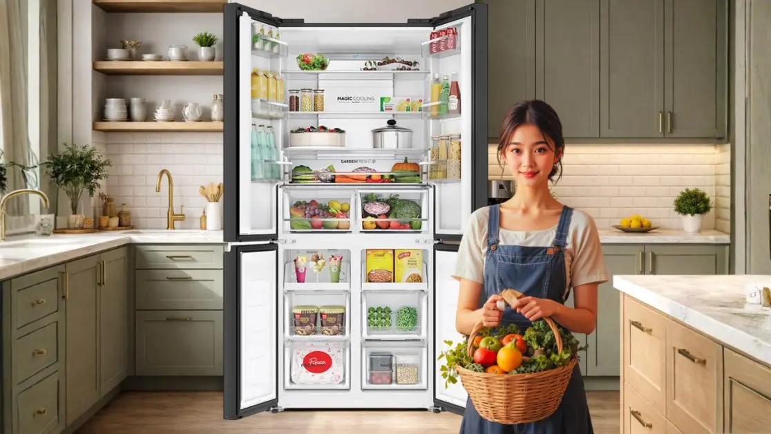 Multi-Door Refrigerator Food Organization