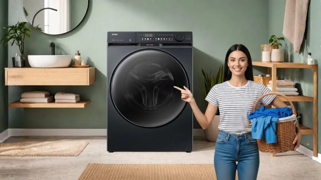 Press AI one touch clean to wash clothes