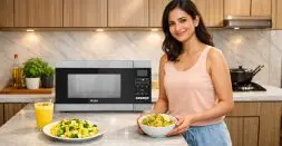 Energy-efficient microwave cooking before peak summer