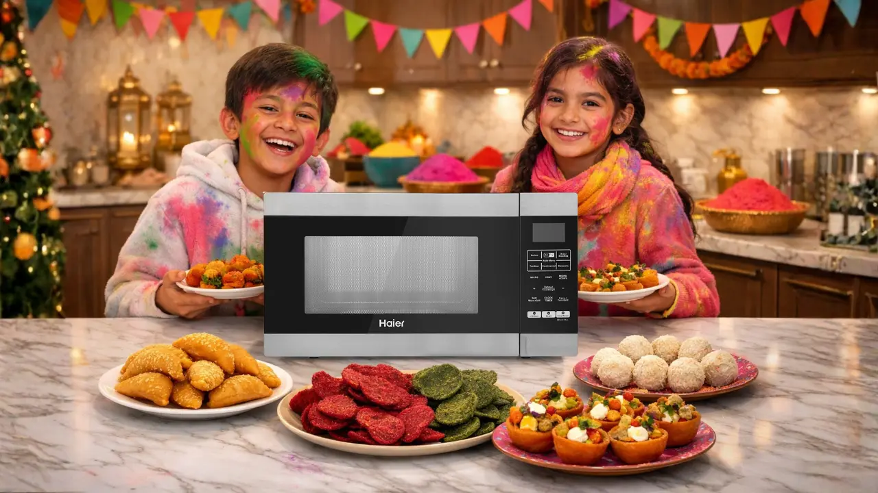 Holi treats for kids using an air fryer microwave