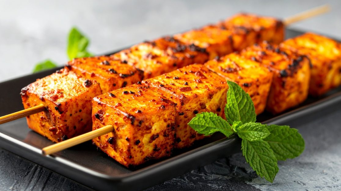 Make Vrat Paneer Tikka in Grill Mode