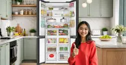 Usable Fridge space with no wall partition