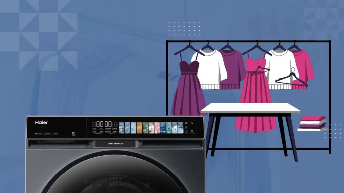 Modern touch panel in washing machine