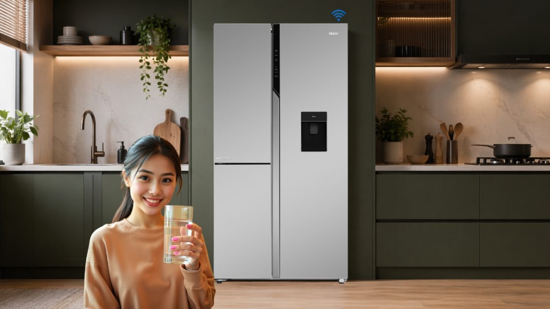 Premium water dispenser in refrigerator