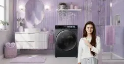 Press AI One Touch in washing machine