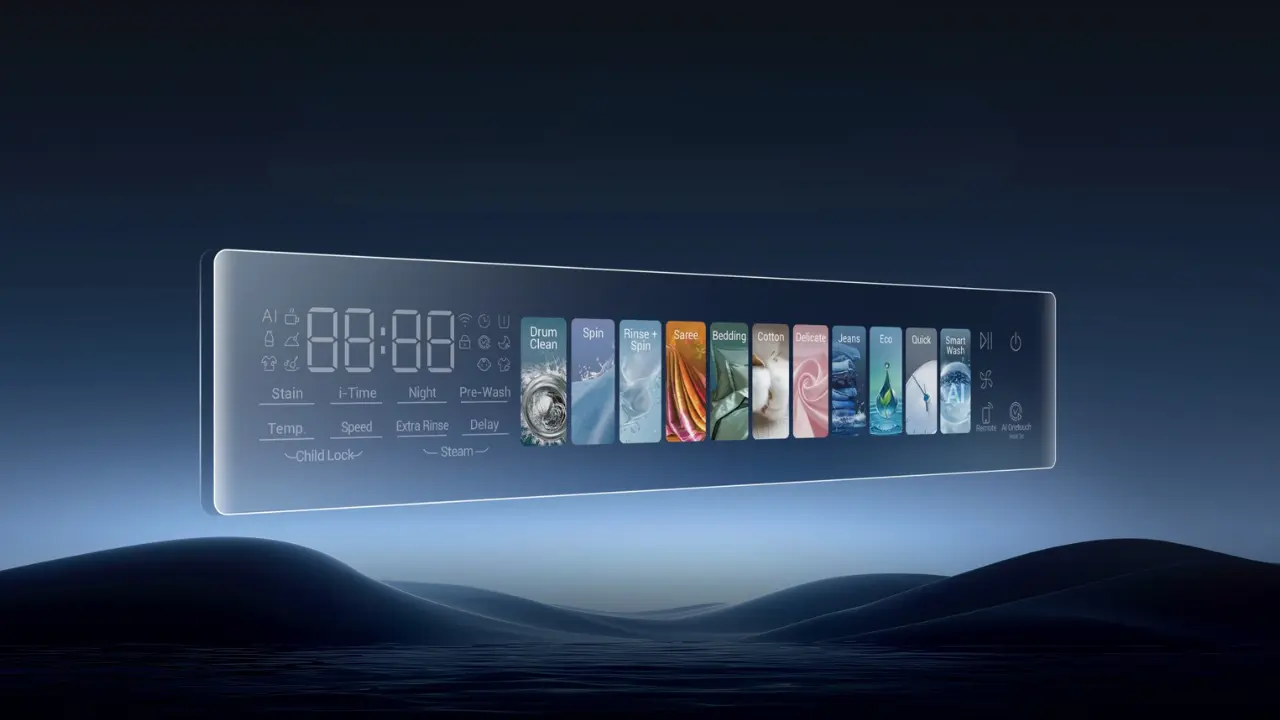 Touch Panel in Washing Machine