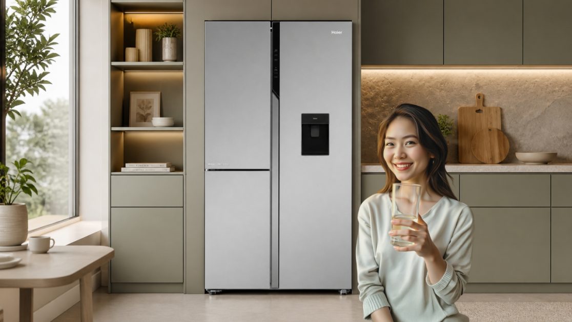 Perfect refrigerator behind daily hydration