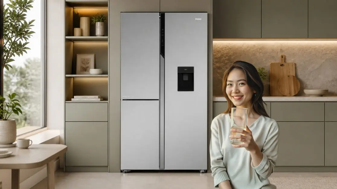 Perfect refrigerator behind daily hydration