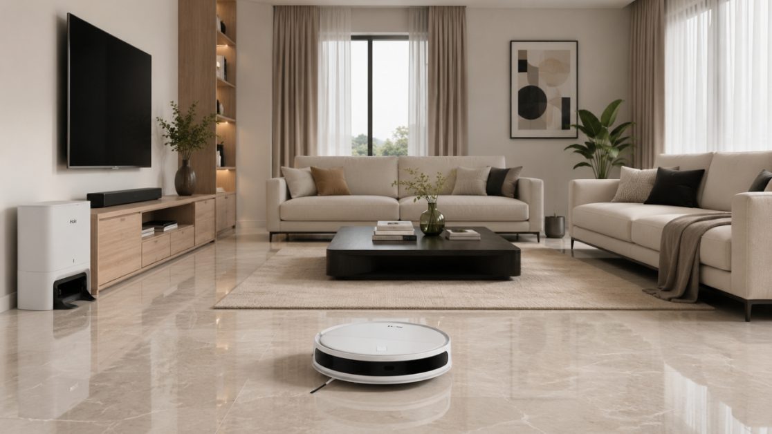 Robot vacuum cleaners work especially well in modern apartments