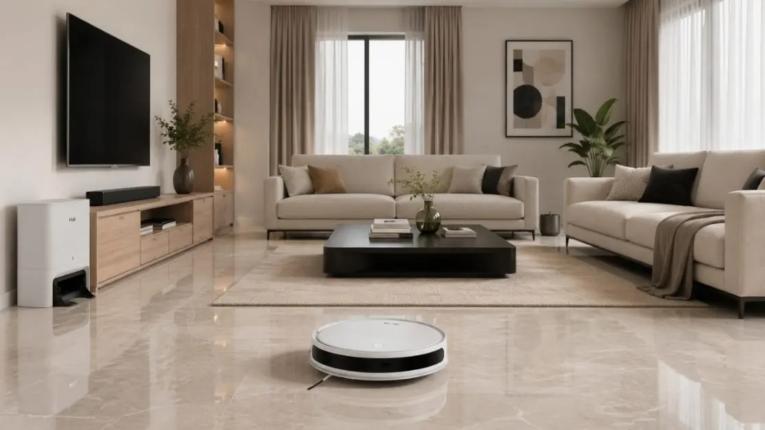 Robot vacuum cleaners work especially well in modern apartments