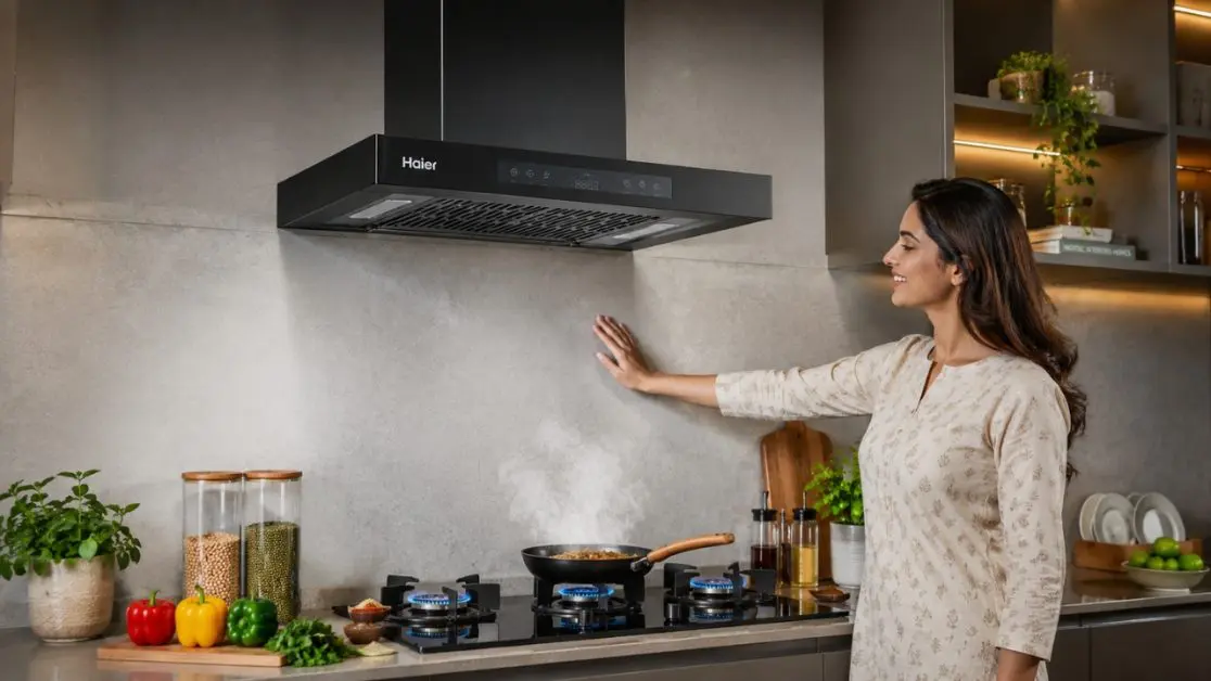 Chimney prevent oil build up in Indian kitchens