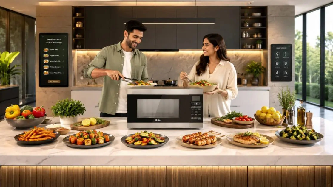Perfect microwave behind Air Fry Cooking