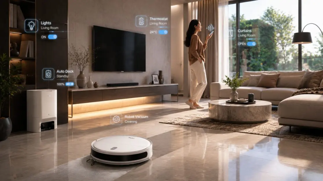 Clean Dust with smart robot vacuum cleaner