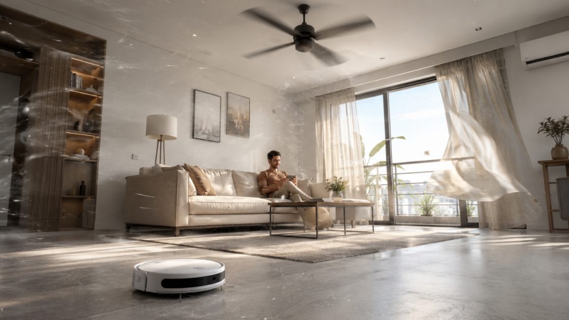 Clean dust easily with robot vacuum cleaner