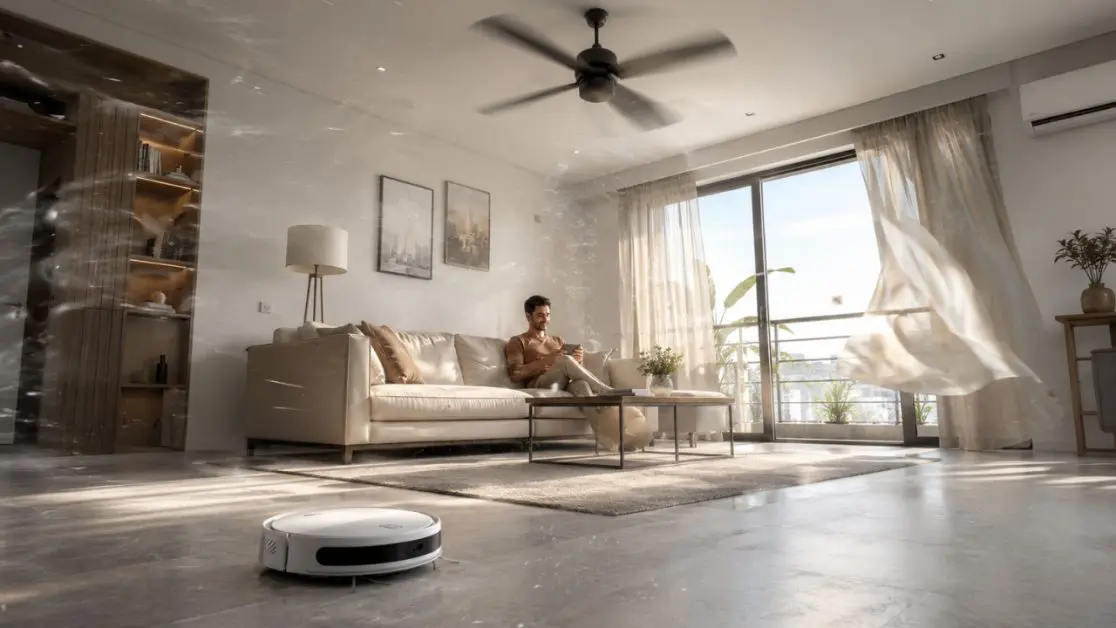 Clean dust easily with robot vacuum cleaner