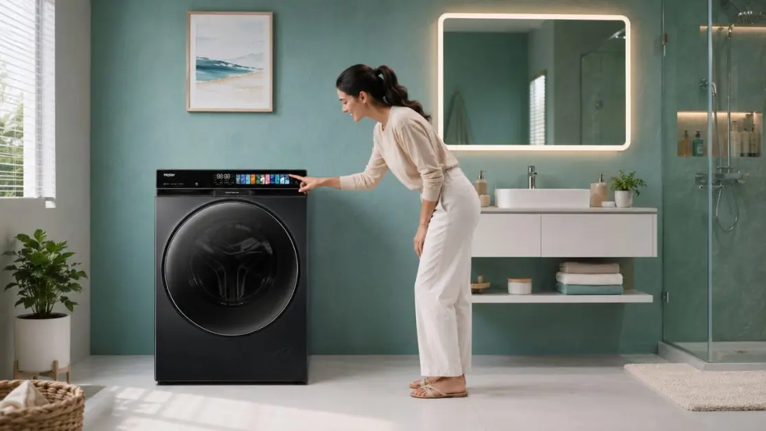 Colour Touch Panel in a Washing Machine