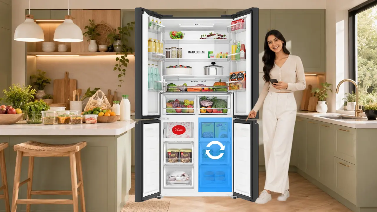 Magic convertible technology in refrigerator