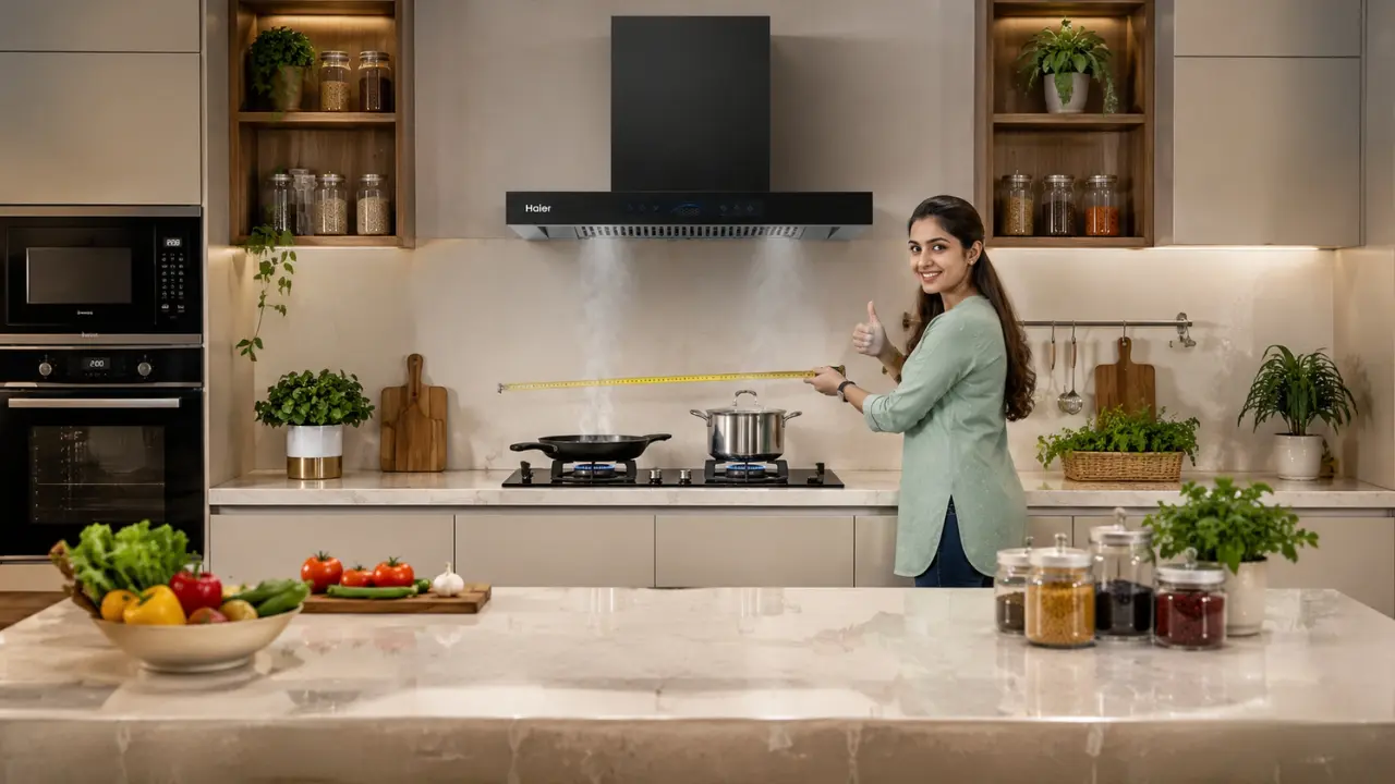 Measure Ideal chimney Suction for Your Kitchen Size