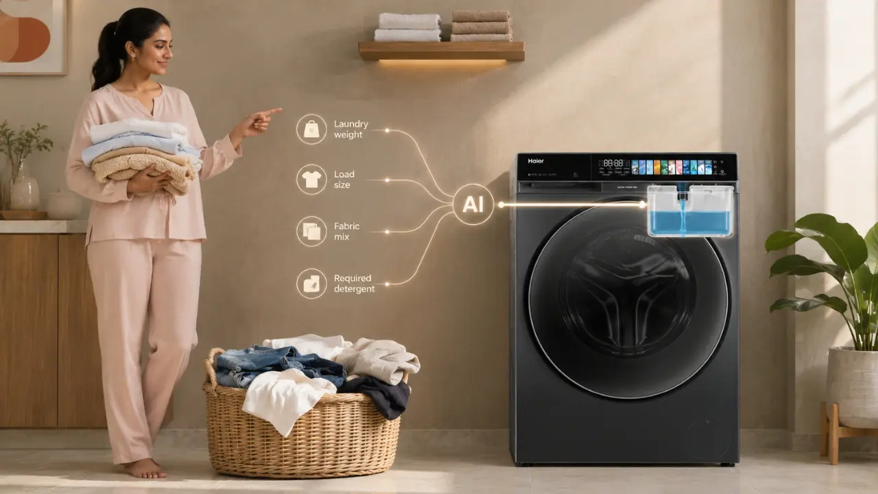 AI in Washing machine decides the right amount of detergent