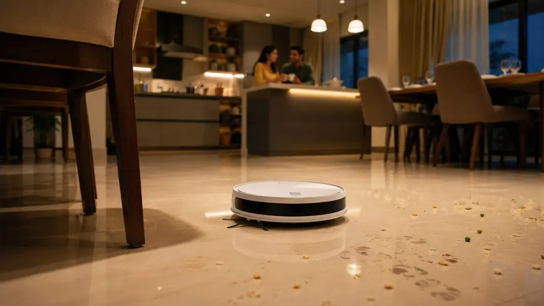 Daily Mopping and Daily Floor Maintenance with robot vacuum cleaner