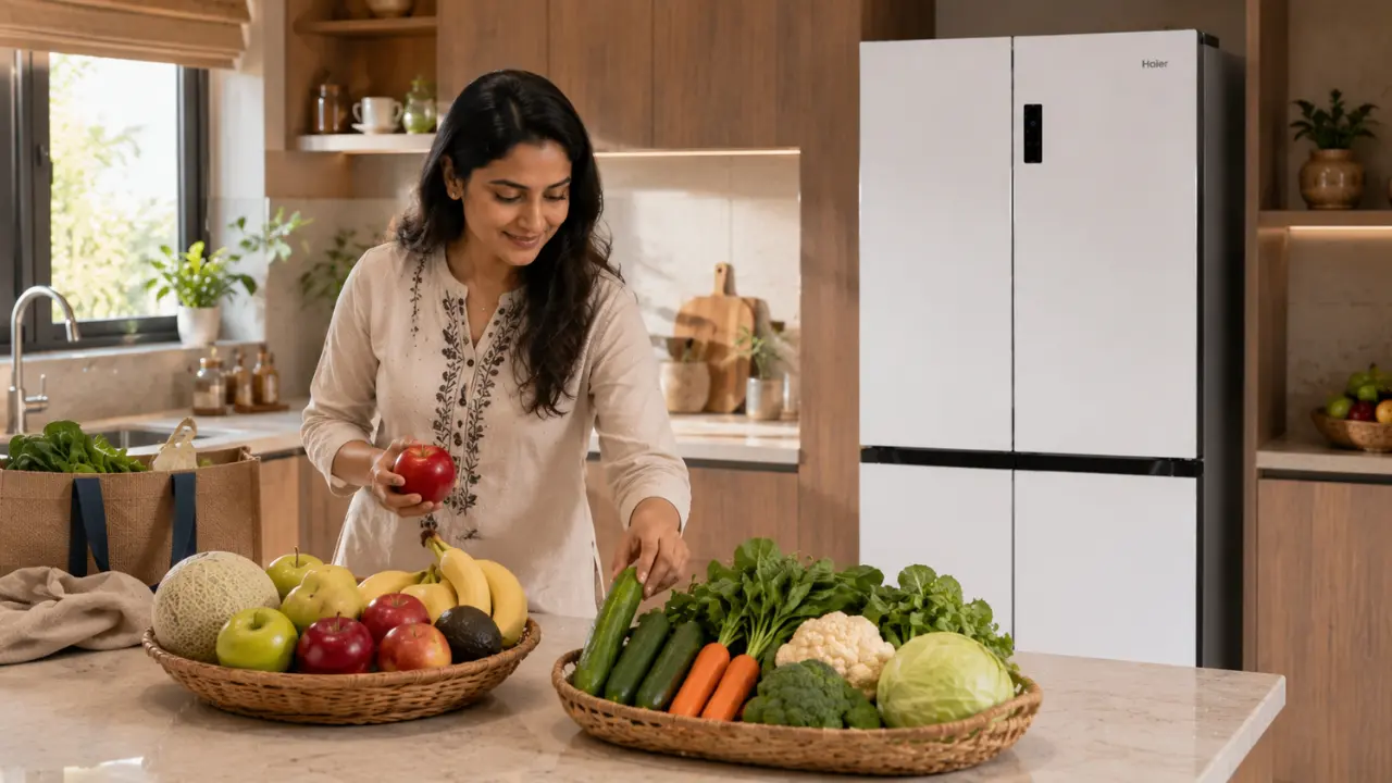 Fruits and Vegetables in refrigerator