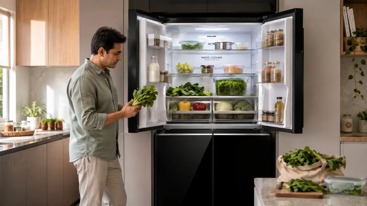 Keep Leafy Greens fresh in Refrigerator