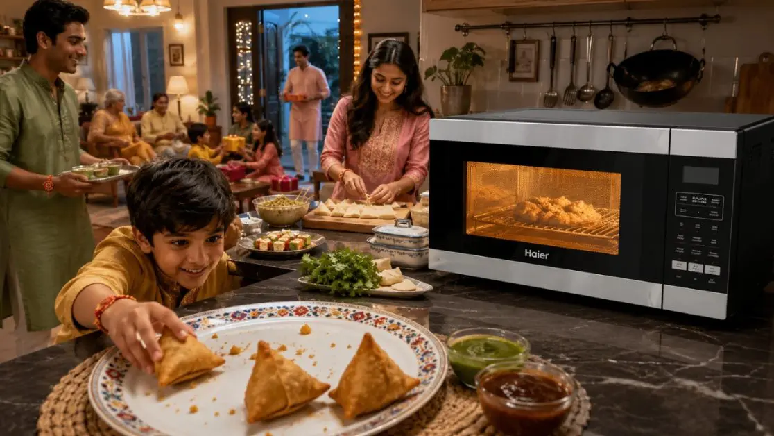 Make Samosa in microwave this Raksha Bandhan