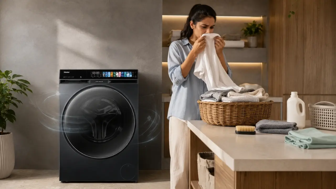 Solve clothes smell even after washing