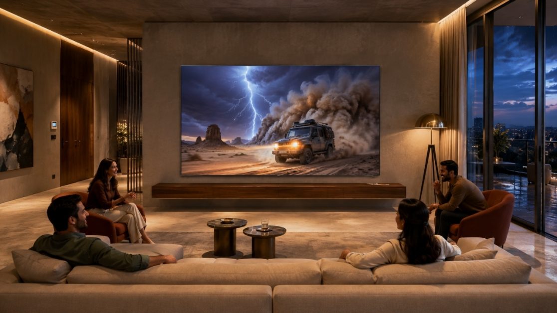 Start by placing your TV