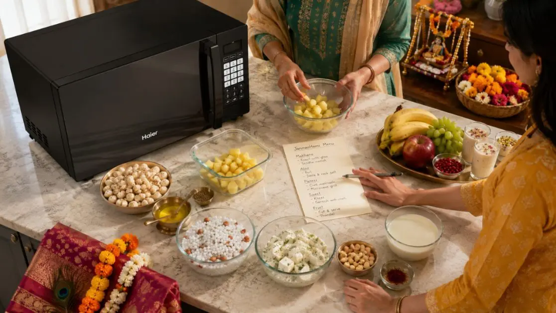 Choose perfect menu for microwave cooking