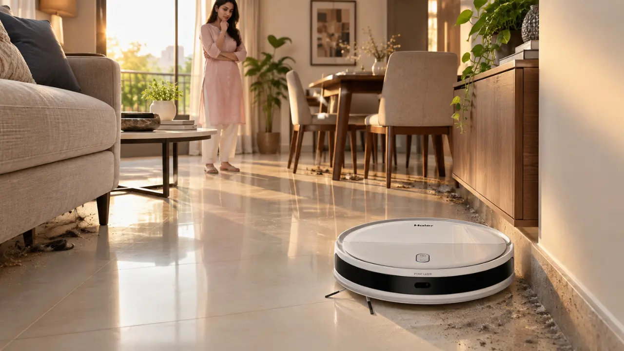 Robot Vacuum cleaner cleaning every corner