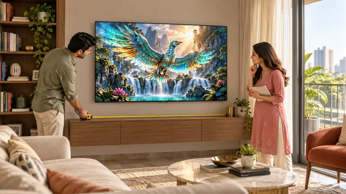 Choose perfect TV size according to your room