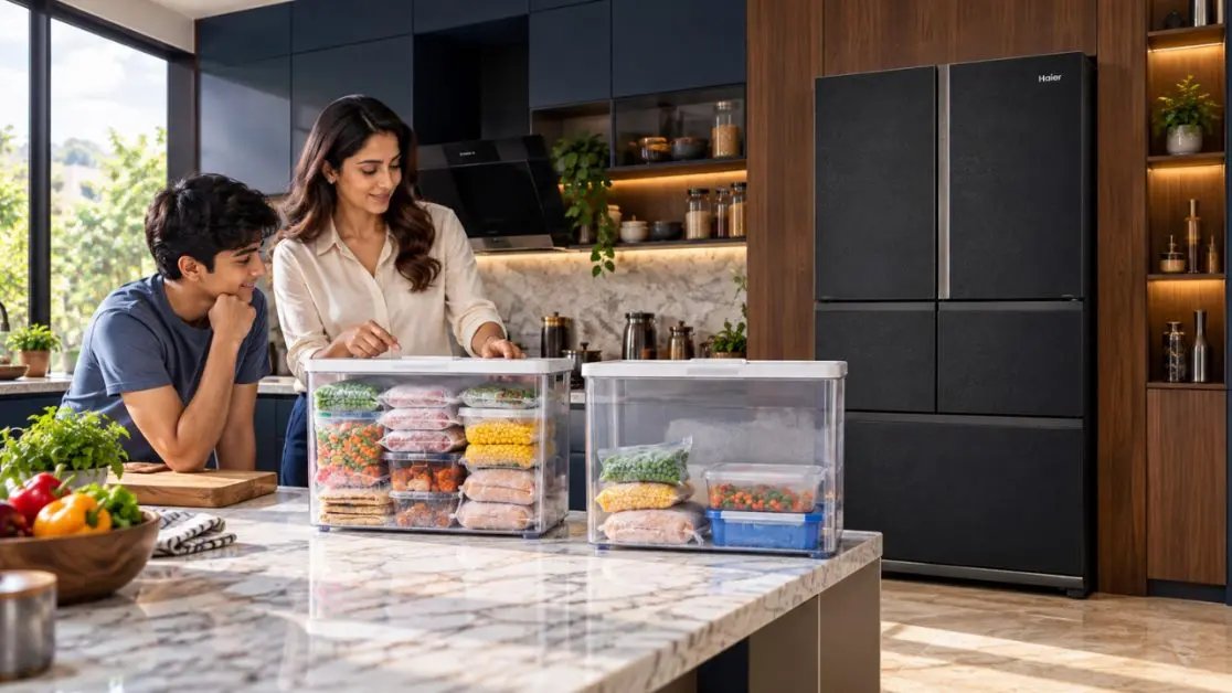 Frozen Foods in refrigerator