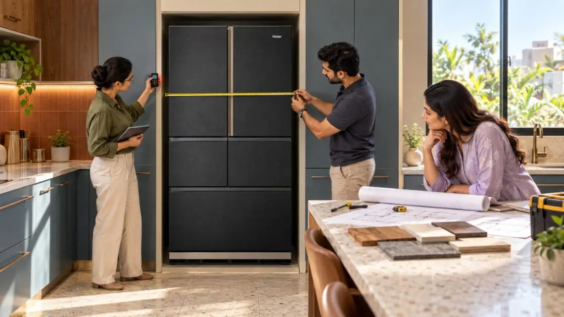 Ventilate a refrigerator in a built-in kitchen