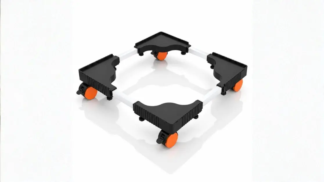 Washing machine trolley wheel